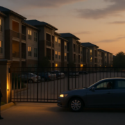 Atropello en complejo de apartamentos en Houston: calle privada y acceso residencial