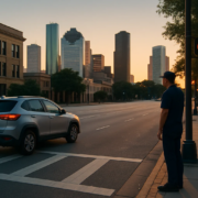 Peatón cruzó mal en Houston: escena neutral de cruce peatonal y responsabilidad